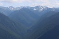 Mountain Valley and Peaks Olympic Range Washington Royalty Free Stock Photo