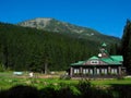 Mountain valley with pension in the Giant Valley.