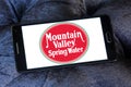 Mountain valley spring water logo Royalty Free Stock Photo