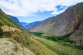 Mountain valley in summer day clouds Altai Royalty Free Stock Photo