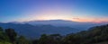 Mountain valley during twilight scene at Doi Pha Tung, Vieng Kaen, Chiangrai, Thailand