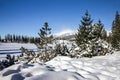 Mountain valley winter landscape of Low Tatras, Slovakia Royalty Free Stock Photo