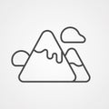 Mountain vector icon sign symbol Royalty Free Stock Photo