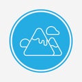 Mountain vector icon sign symbol Royalty Free Stock Photo