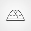 Mountain vector icon sign symbol Royalty Free Stock Photo