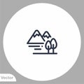 Mountain vector icon sign symbol Royalty Free Stock Photo