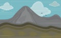 Mountain vector Illustration landscape for bacground Royalty Free Stock Photo