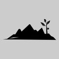 Mountain vector silhouttee icon