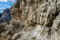 Mountain via ferrata in Dolomite Alps Royalty Free Stock Photo