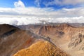 Mountain view along the Tongariro Alpine Crossing, New Zealand Royalty Free Stock Photo