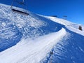 Ski slopes in Austrian Alps