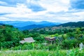 Mountain View at Baan Pa Bong Piang in Chiang Mai Province Royalty Free Stock Photo