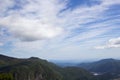 Mountain view with beautiful sky seen from Akechi-daira Ropeway viewpoint,Nikko,Tochigi,Japan Royalty Free Stock Photo