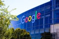 Mountain View, CA/USA - May 21, 2018: Exterior view of a Googleplex building, the corporate headquarters complex of Google and its Royalty Free Stock Photo