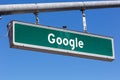 Google street sign at headquarter headquarters HQ Mountain View Royalty Free Stock Photo