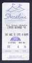 Old used ticket for the concert of Lynyrd Skynyrd at Shoreline Amphitheatre Royalty Free Stock Photo