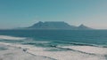 The mountain view in cape town, south africa from the beach shore