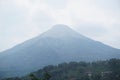 mountain view with clear blue sky covered