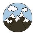 Mountain view vector illustrartion Royalty Free Stock Photo