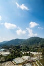 The mountain view of Doi Inthanon national park in Chiangmai province Royalty Free Stock Photo