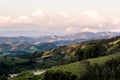 Mountain view from farm in Cunha, Sao Paulo. Mountain range in t Royalty Free Stock Photo