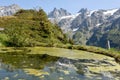 Mountain view at Furenalp over Engelberg on Switzerland Royalty Free Stock Photo