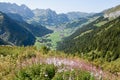 Mountain view at Furenalp over Engelberg on Switzerland Royalty Free Stock Photo