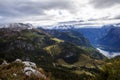 Mountain view from Jenner to Koenigssee lake, Bavaria, Germany Royalty Free Stock Photo