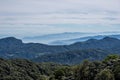 Mountain view with lake of fog in morning