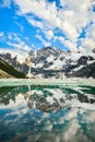 Mountain view Lake of the Hanging Glacier