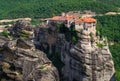 Mountain view on Meteora monastery in greece on mountain