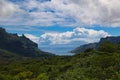 Mountain view, Moorea island, Tahiti island, French polynesia, close to Bora-Bora Royalty Free Stock Photo