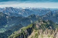 Mountain view from Mount Saentis, Switzerland Royalty Free Stock Photo