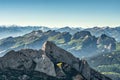 Mountain view from Mount Saentis, Switzerland Royalty Free Stock Photo