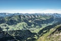 Mountain view from Mount Saentis, Switzerland , Swiss Alps. Royalty Free Stock Photo