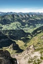 Mountain view from Mount Saentis, Switzerland Royalty Free Stock Photo