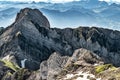 Mountain view from Mount Saentis, Switzerland , Swiss Alps. Royalty Free Stock Photo