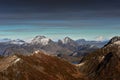 A mountain view from Mt.Hustinden in Flakstad island, Lofoten islands