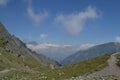 Mountain view on the Italian-French border