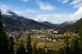 Mountain view over Davos Platz in Switzerland, home of the WEF