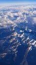 Mountain view from plane Royalty Free Stock Photo