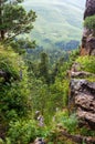 Mountain view of the plateau of a cliff right