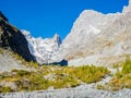 Mountain view from PrÃ¯Â¿Â½ de Madame Carle on the way to glacier blanc refuge, Hautes-Alpes, french Alps Royalty Free Stock Photo