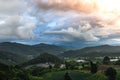 Mountain view rainy season Black cloud