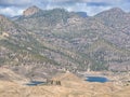 Mountain view and a reservoir from Tauro Mountain, Grand Canary Royalty Free Stock Photo