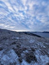 Mountain view, sea and clouds Royalty Free Stock Photo