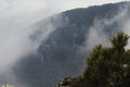 Foggy Mountain view from Spil, Turkey Royalty Free Stock Photo