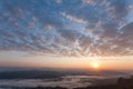 Mountain View Sunset Gold Cloud in Pastel warm