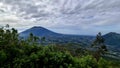Mountain view from Telomoyo peak, Magelang, Central Java Royalty Free Stock Photo