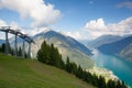 Mountain view from the top - Alpbach valley, Austria Royalty Free Stock Photo